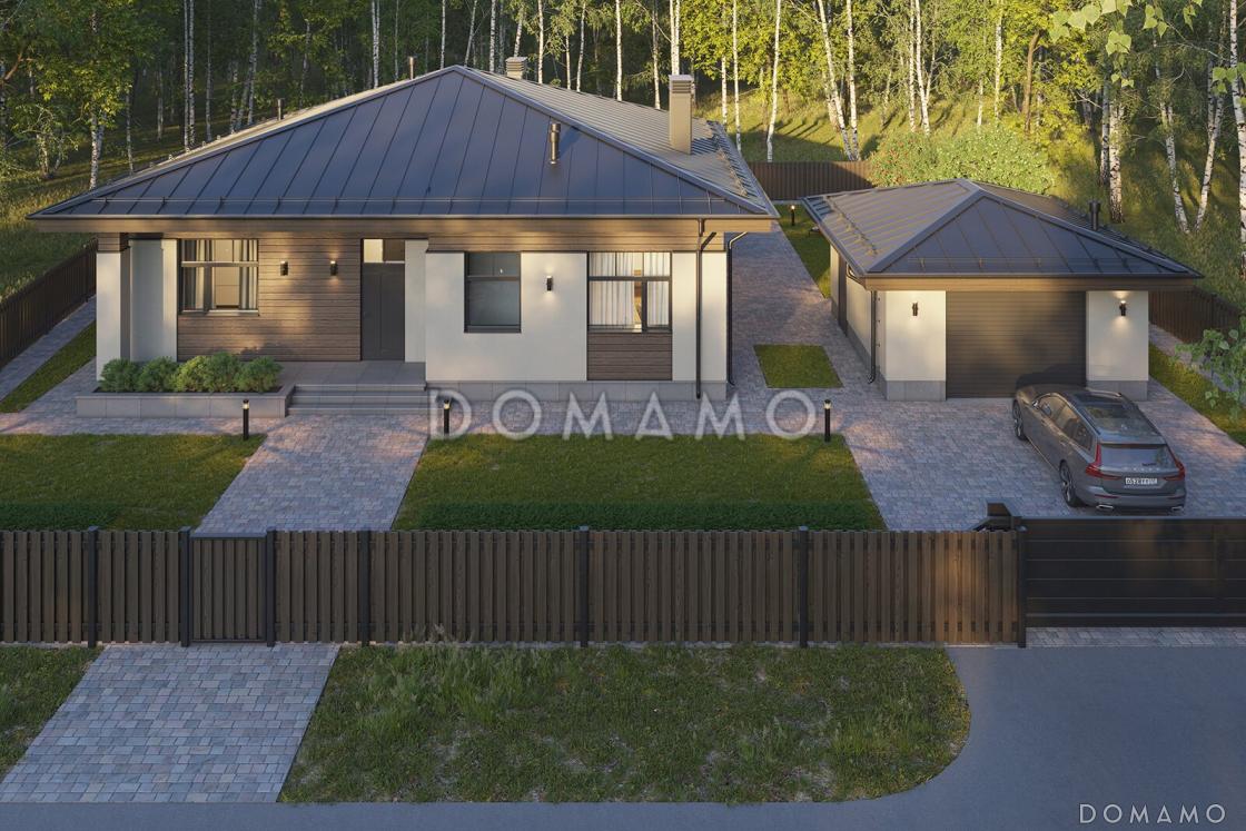 Проект небольшого квадратного дома с 2 спальнями / 6