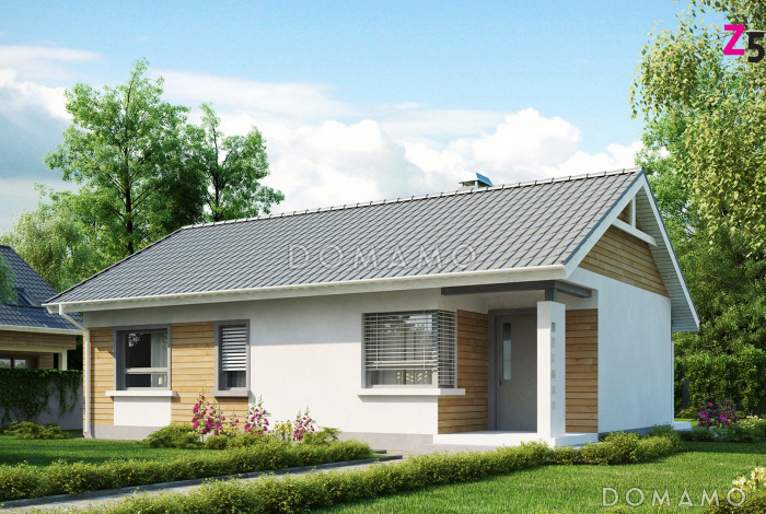 Проект небольшого одноэтажного дома из кирпича с отделённой спальной зоной Проект небольшого одноэтажного дома из кирпича с отделённой спальной зоной