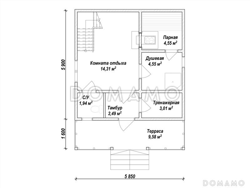 K-206 / План 1 этажа