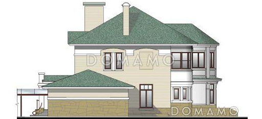 Проект жилого дома с гаражом / Фасад 2