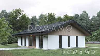 Проект дома из ж/б панелей с комбинированным фасадом SP-122-1 Проект дома из ж/б панелей с комбинированным фасадом SP-122-1