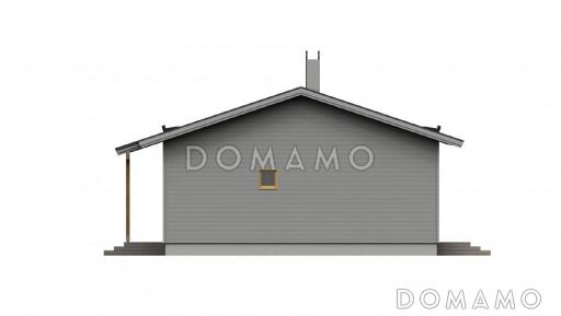 Проект одноэтажного каркасного дома с подсобным помещением / Фасад 2