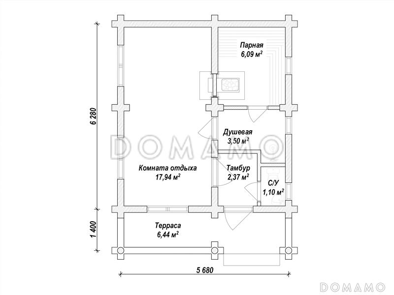 ML-168 / План 1 этажа