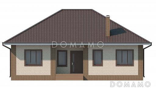 Проект дома с кладовой, террасой, детскими, большой столовой / Фасад 2