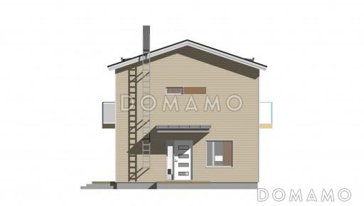 Проект полноценного двухэтажного каркасного дома / Фасад 3