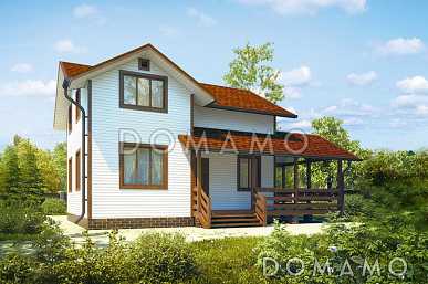 Проект дома из клееного бруса для небольшой семьи