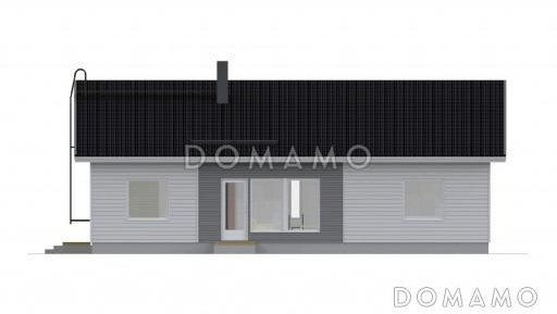 Проект современного каркасного дома с небольшим санузлом / Фасад 1