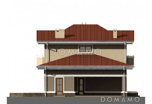 Проект дома из SIP панелей со вторым светом / Фасад 3
