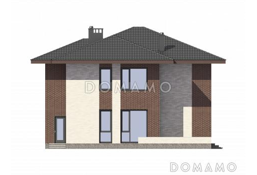 Проект двухэтажного дома по технологии ЛСТК / Фасад 3