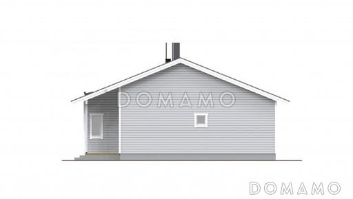 Проект каркасного дома с тремя спальнями / Фасад 2