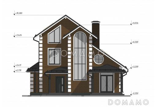 Проект трехэтажного дома в английском стиле S-187 / Фасад 1