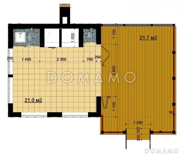 Проект беседки с барбекю / План 1 этажа