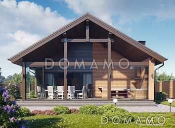 Проект беседки из газобетона с террасой барбекю, бильярдной, кухней и подвалом