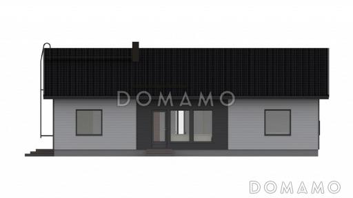 Проект одноэтажного дома с отдельным входом в техническое помещение / Фасад 1