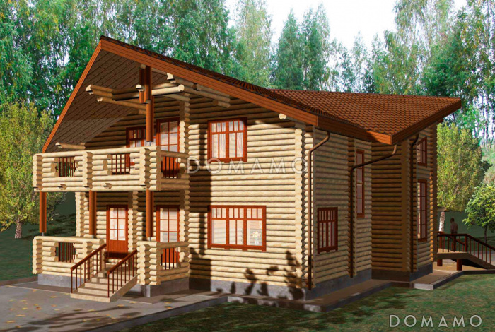 Проект двухэтажного дома с балконом, со вторым светом  Проект двухэтажного дома с балконом, со вторым светом