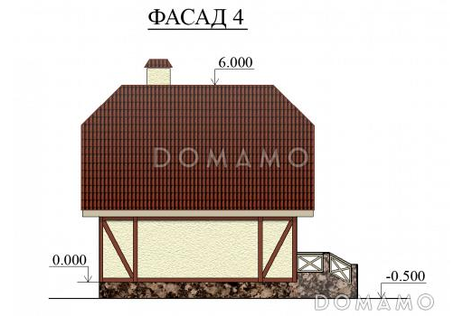 Проект компактного гостевого дома / Фасад 4