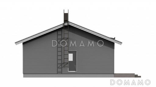 Проект функционального каркасного дома с сауной / Фасад 1