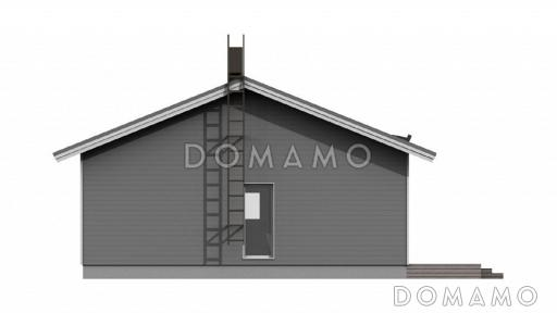 Проект функционального каркасного дома с сауной / Фасад 1