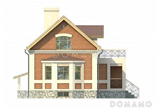 Экономичный загородный дом с подвалом / Фасад 3