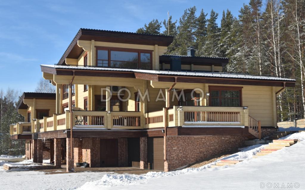 Проект дома из клееного бруса с необычной планировкой / 2