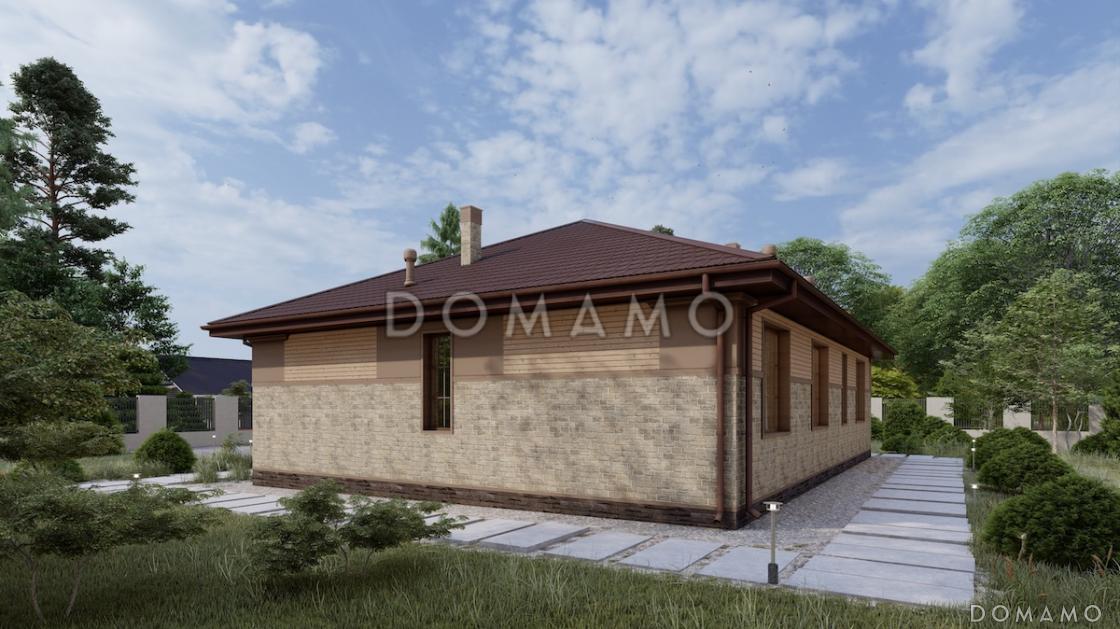 Проект уютного дома с мастер-спальней, большой гостиной и просторной гардеробной / 2