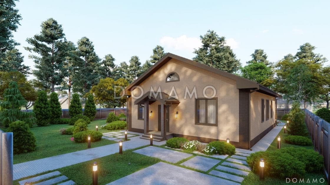 Проект компактного одноэтажного дома из газобетона с 3 спальнями, котельной и постирочной / 5