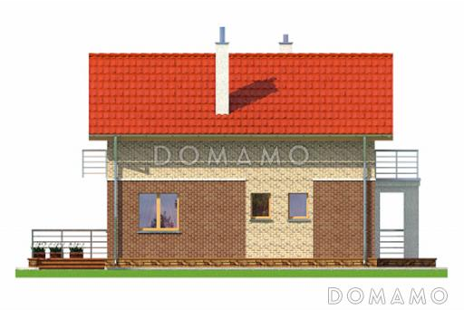 Проект компактного дома с мансардой / Фасад 4