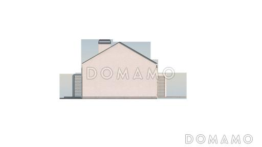 Проект одноэтажного дома из газобетона современного дизайна / Фасад 1