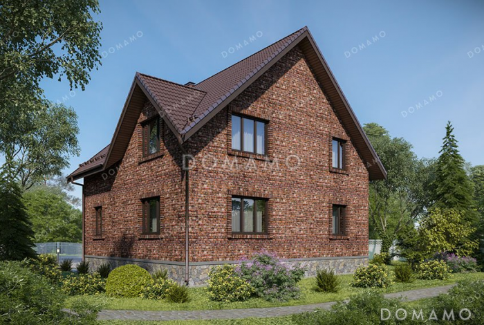 Проект одноэтажного дома с мансардой и тремя спальнями Проект одноэтажного дома с мансардой и тремя спальнями