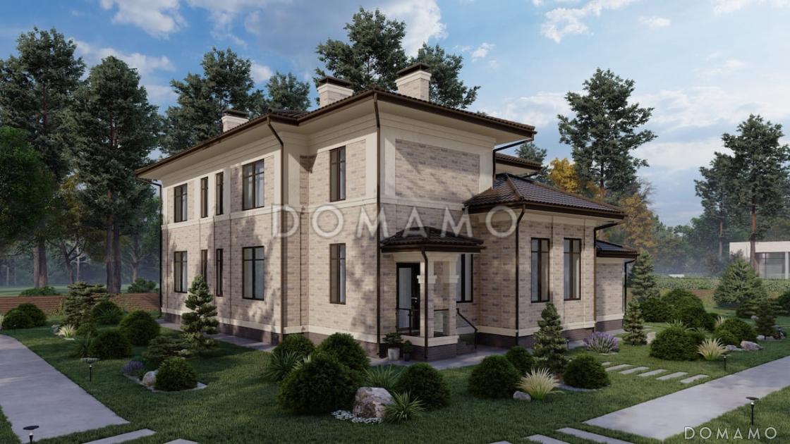 Проект большого дома с 5 спальнями, кабинетом и просторной гостиной / 3