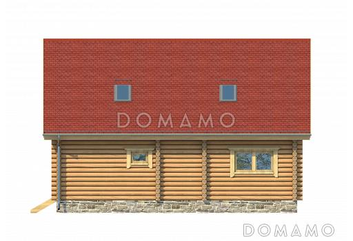 Проект деревянного дома со вторым светом / Фасад 1