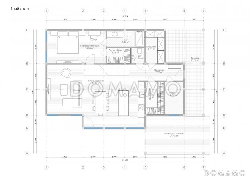GREENWAY / План 1 этажа