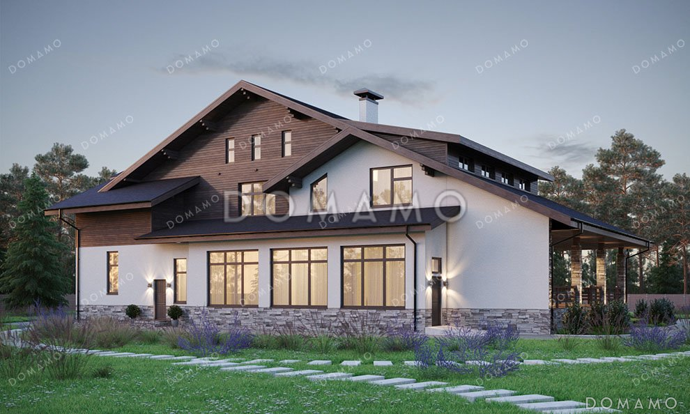 Проект дома с сауной, бассейном и зимним садом / 4