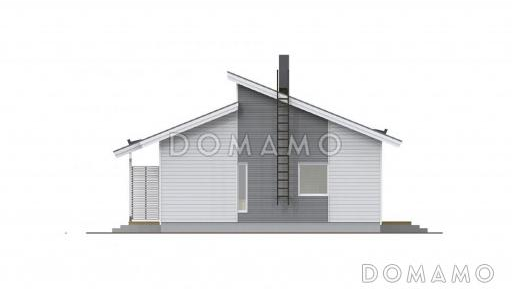 Проект одноэтажного каркасного дома с двумя спальнями / Фасад 2