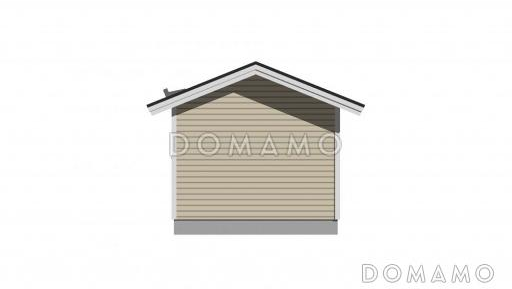 Проект каркасного навеса со складским помещением / Фасад 3