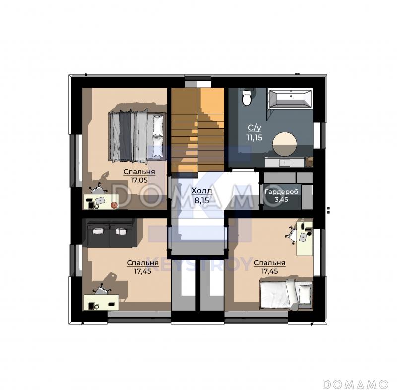 КейСтрой-381 / План 2 этажа