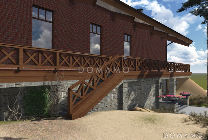 Проект теннисного корта из клееного бруса