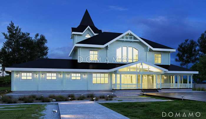 Проект дома из бруса с SPA-зоной и кинотеатром Проект дома из бруса с SPA-зоной и кинотеатром