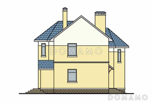 Проект кирпичного дома с выразительной архитектурой / Фасад 4