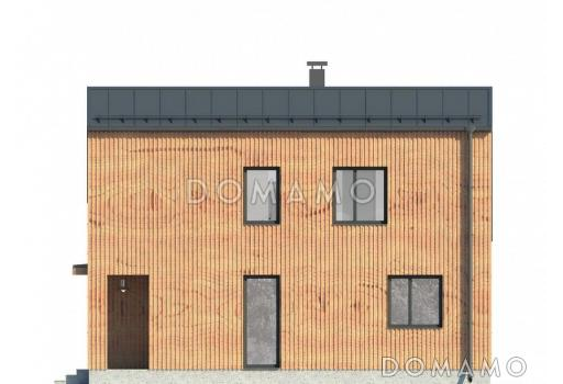 Проект дома из панелей SIP с необычной отделкой / Фасад 4