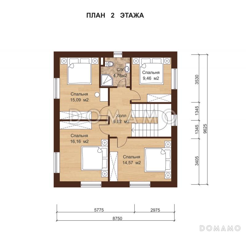 ЛОНДОН 180 / План 2 этажа