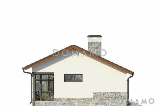 Проект магазина с торговым залом, кабинетом для персонала, вспомогательным помещением / Фасад 2