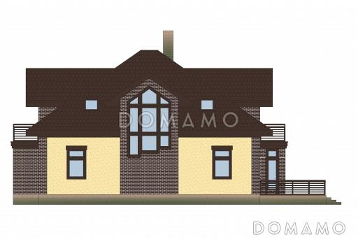 Проект дома из газобетона с 4 спальнями / Фасад 4