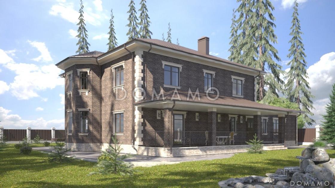 Проект загородного дома с гаражом, сауной, террасой, спортзалом / 2