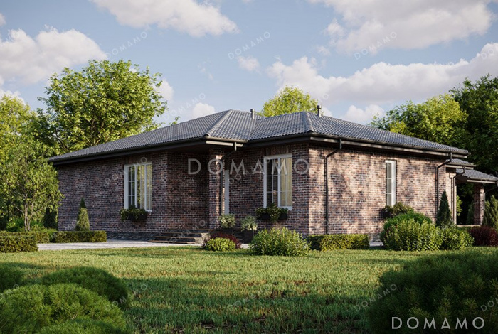 Проект дома с 4 спальнями и дневной зоной со вторым светом Проект дома с 4 спальнями и дневной зоной со вторым светом