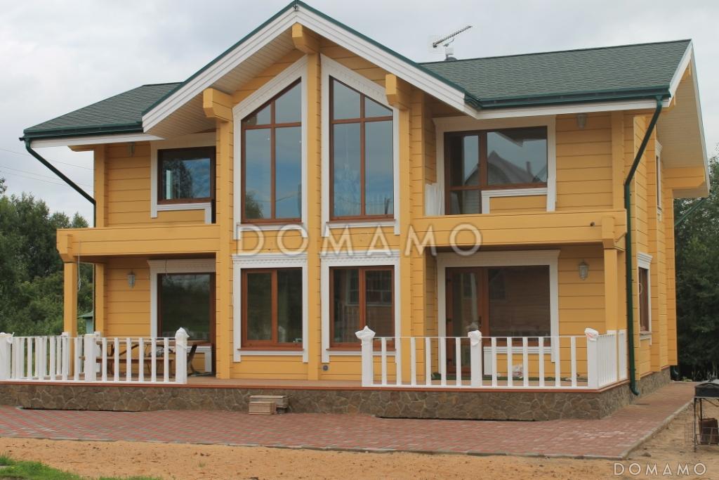 Проект двухэтажного дома из клееного бруса общей площадью более 200 м. кв. / 2