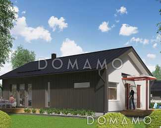 Проект каркасного небольшого дома с сауной