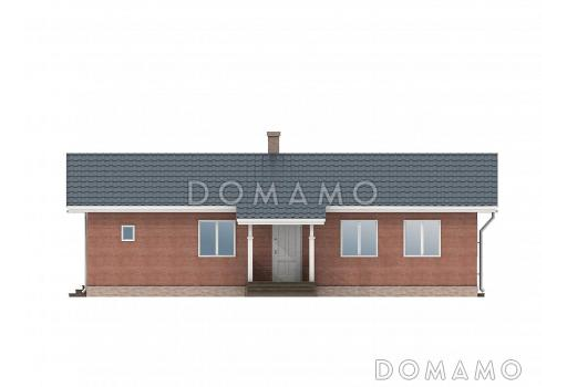 Проект каркасного дома с небольшой сауной / Фасад 2