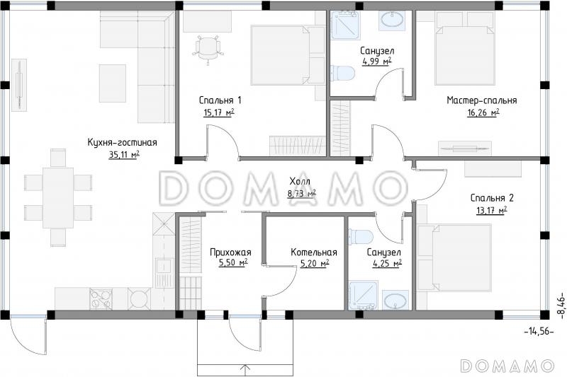SCANDI 108 / План 1 этажа