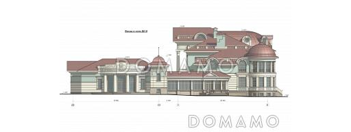 Проект большого дома более 1500 м. кв. / Фасад 3